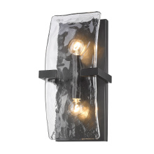 Golden 3164-WSC BLK-HWG - Golden Lighting Aenon 2-light Wall Sconce in Matte Black